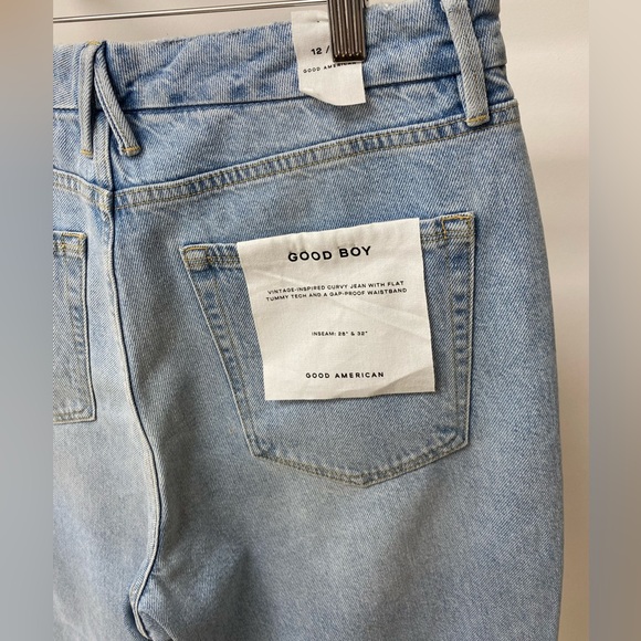 Good American Good Boy Straight Leg BNWT - Picture 4 of 6